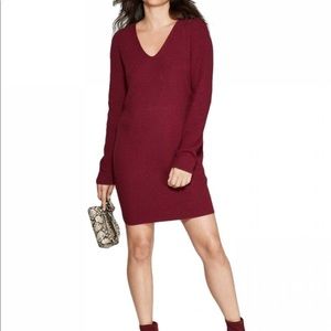 Burgundy sweater dress